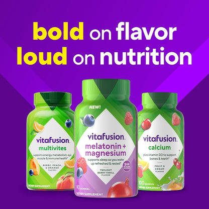 Vitafusion Melatonin and Magnesium Gummies | 5mg Melatonin Per 2 Gummies