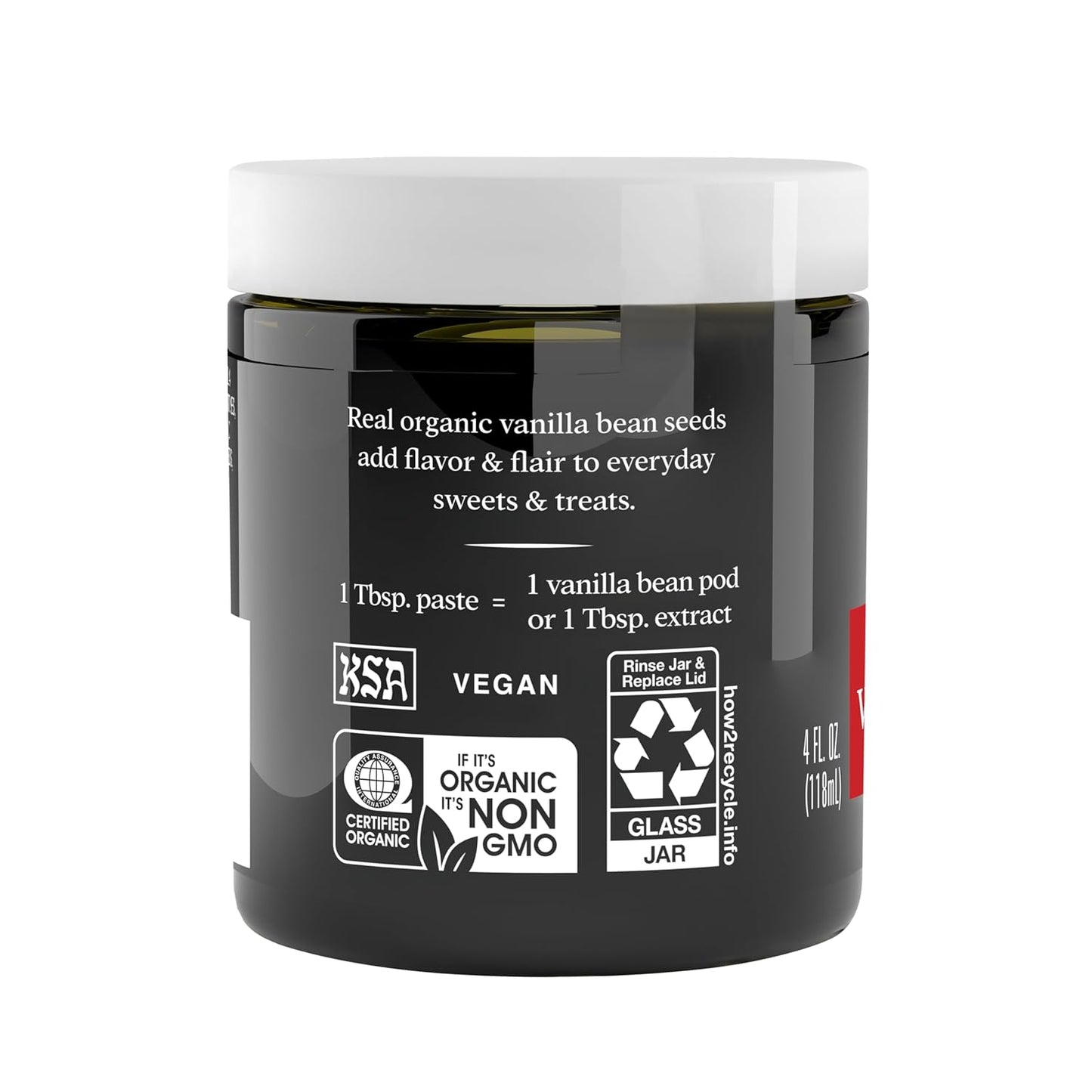 Simply Organic Vanilla Bean Paste, 4 Ounce Jar | Certified Organic, Kosher, Vegan, Non-GMO Rich Soft Paste, Warm Woody Aroma