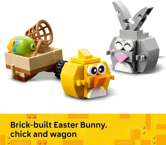 LEGO Easter Bunny and Chick Egg Hunt Building Toy for Girls & Boys - Springtime Pretend Playset for Kids, Ages 8+ - Basket Stuffer or Gift Idea for Easter, Birthdays, & Special Occasions - 40808