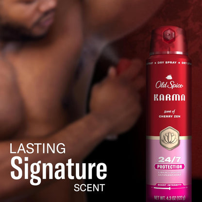 Old Spice Red Collection Antiperspirant Spray + Aluminum Free Deodorant Bundle for Men, Karma with Cherry Spice, Black Pepper, & Sandalwood Scent, 24/7 Sweat & Odor Protection (Pack of 2)
