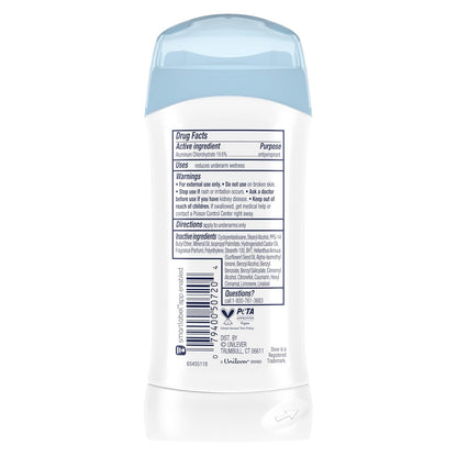 Dove Antiperspirant Invisible Solid, Scent: Powder, Size: 2.6 oz (2 Pack)