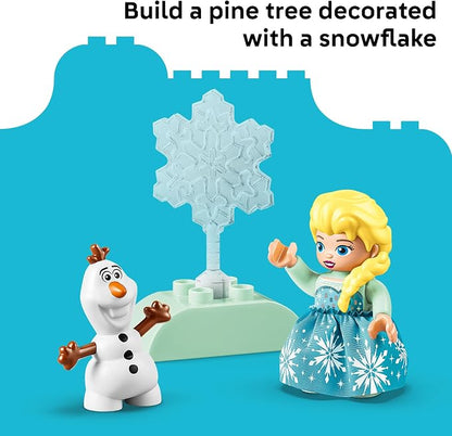 LEGO DUPLO Disney Frozen Creative Box with Elsa and Olaf 10462 | Building Toys for Toddlers, Ages 2+, Sturdy Build for Pretend Play, Develops Fine Motor Skills, 37 pieces, Gift for Birthdays