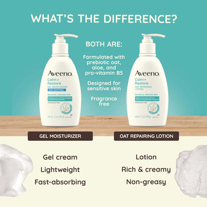 Aveeno Calm + Restore Repairing Body Lotion, Fragrance-Free, 12 oz