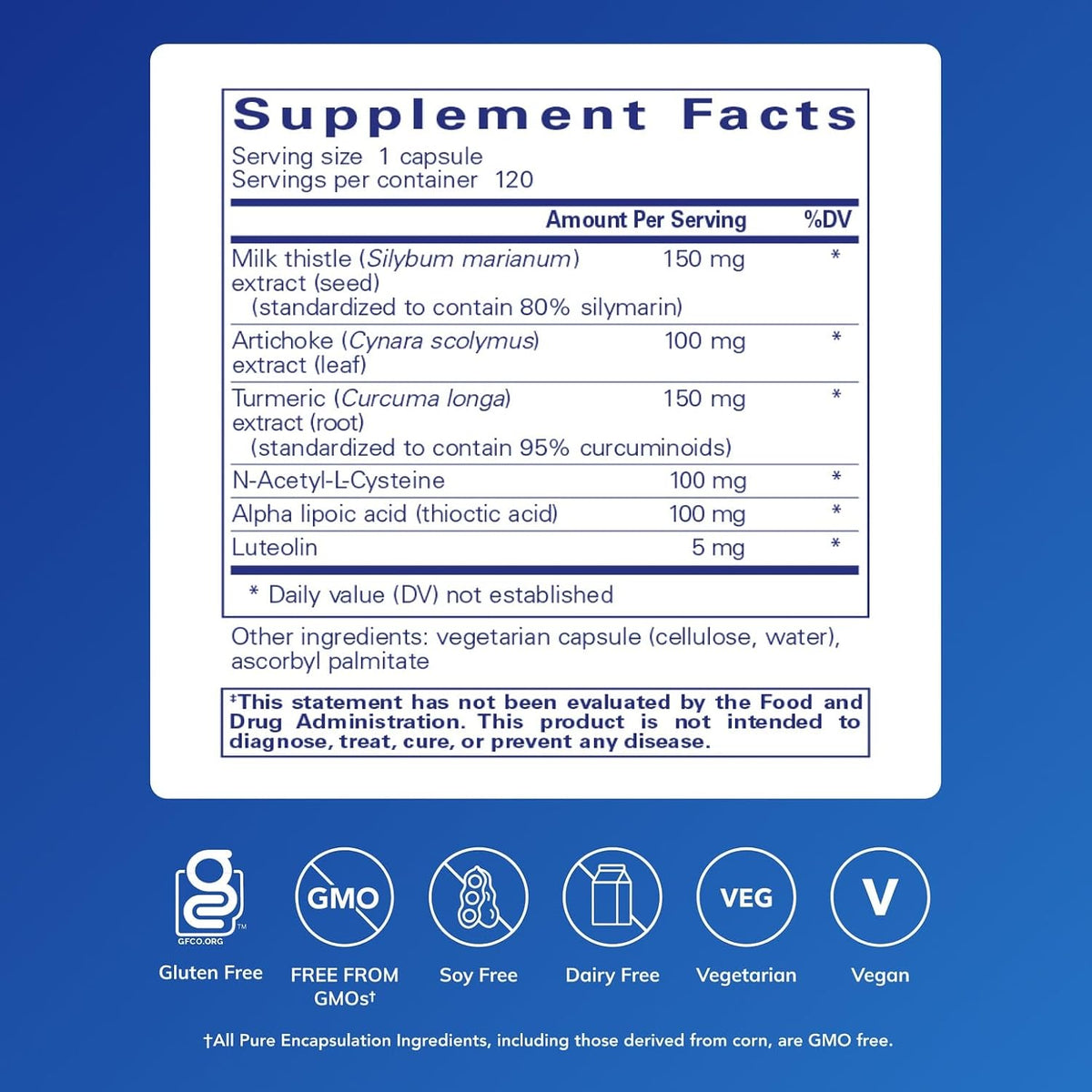 Pure Encapsulations LVR Formula, 120 Capsules