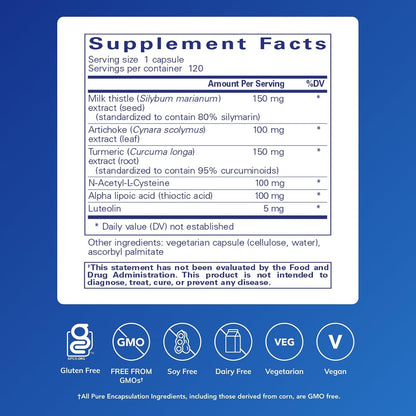 Pure Encapsulations LVR Formula, 120 Capsules