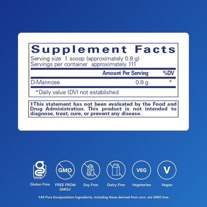 Pure Encapsulations d-Mannose Powder, 3.5 Ounces