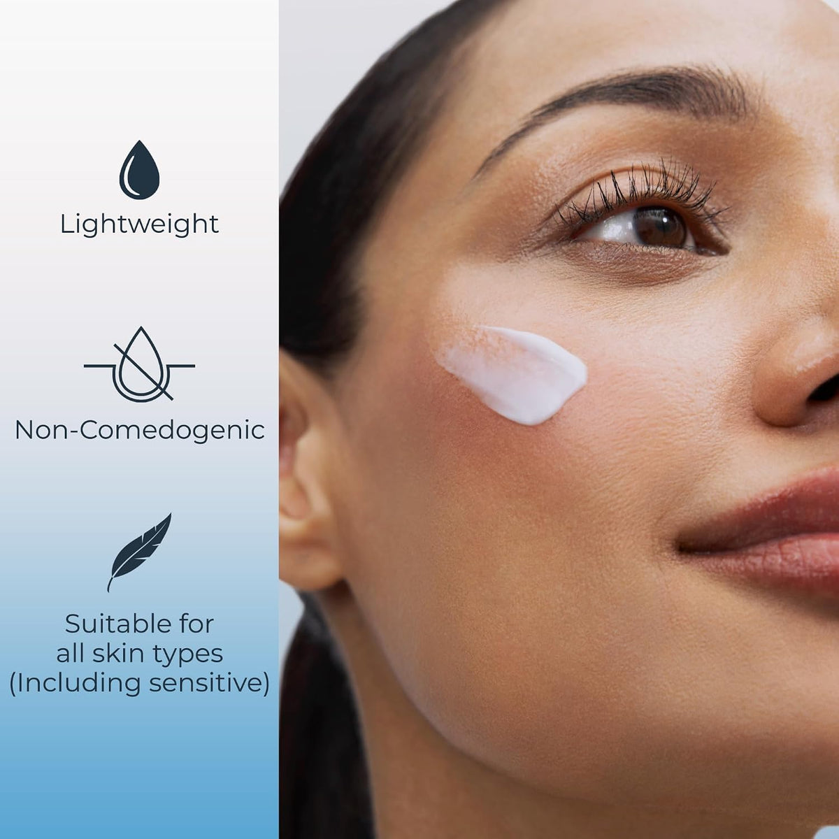 Eucerin Face Immersive Hydration Night Cream with Hyaluronic Acid and Provitamin B5,Ultra-Lightweight Face Moisturizer Smooths Fines Lines and Wrinkles,2.5 Oz Bottle,(Pack of 2)