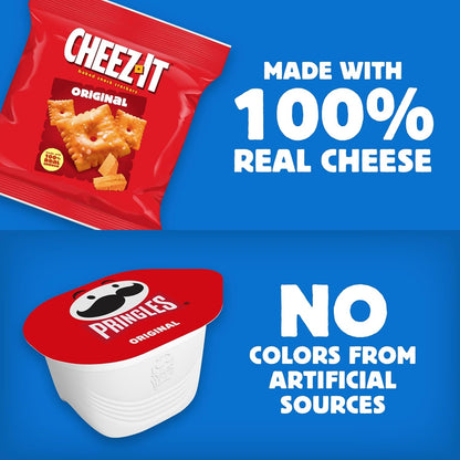 Cheez-It, Pringles Variety Pack Snacks, Lunch Snacks, Family Size (20 Packs)