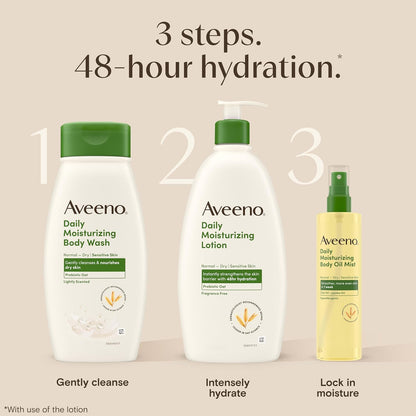 Aveeno Daily Moisturizing Body Oil Mist, Oat Oil & Jojoba Oil, 0.8 fl. oz