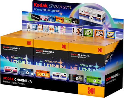 KODAK CHARMERA Keychain Digital Camera Blind Box - Millennium Whole Set (6PC) - Mini Camera,Digicam,Video Recording,Bag Charm,1.6 Megapixels,Micro SD Card Slot,for Beginners Teens and Adults