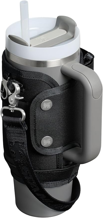 STANLEY All Day Quencher Carry All for 30 oz Tumbler with Handle | Crossbody Bag with Phone Holder Pocket, Card Sleeve & Detachable Strap | Water Bottle Carrier Bag | BPA-Free | Black