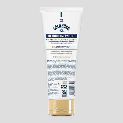 Gold Bond Age Renew Crepe Corrector Body Lotion, Replenishing & Smoothing Formula, 14 oz. & Age Renew Retinol Overnight Body & Face Lotion, With Retinol & Peptide Complex, 7 oz.