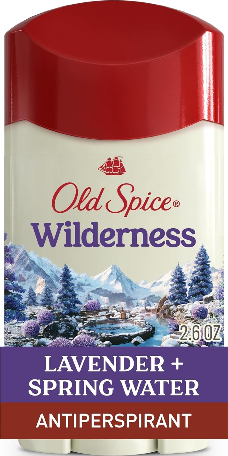 Old Spice Antiperspirant Deodorant for Men Inspired by Nature Wilderness With Lavender Invisible Solid 2.6 oz