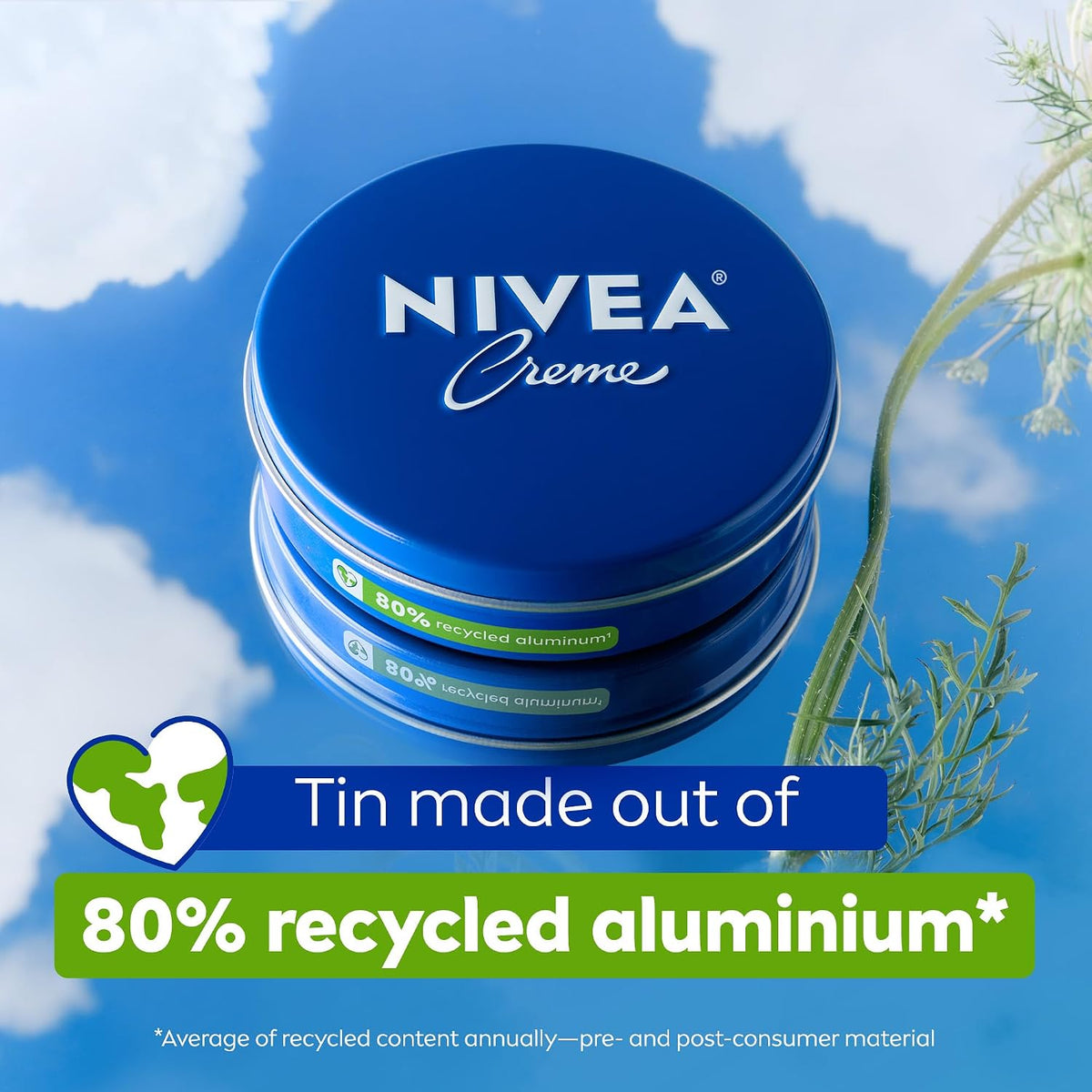 NIVEA Creme, Face, Body & Hand Moisturizing Cream, Provitamin B5, 13.5 Fl Oz (Pack of 12)