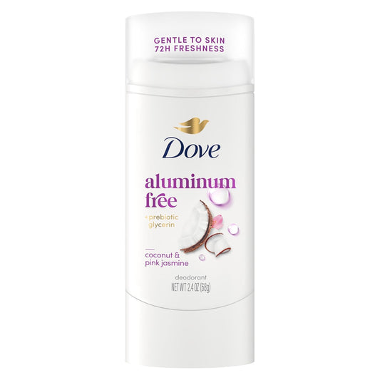Dove Deodorant Stick for 72 Hour Odor Protection Coconut & Pink Jasmine Aluminum Free 2.4 oz (Pack of 2)