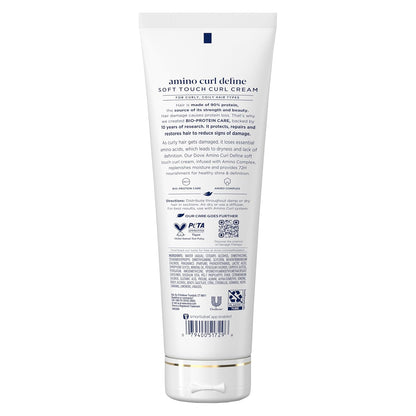 Dove Curl Cream Amino Curl for Curly, Coily Hair with Bio-Protein Care Technology + Amino Complex 8 Fl Oz