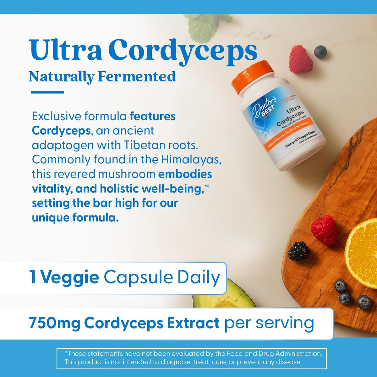 Doctor's Best Ultra Cordyceps Supplement, 60 Veg Caps