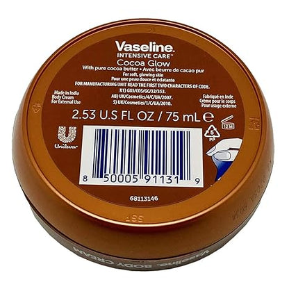 Intensive Care Glow Body Cream - Cocoa by Vaseline for Unisex - 2.53 oz Body Cream
