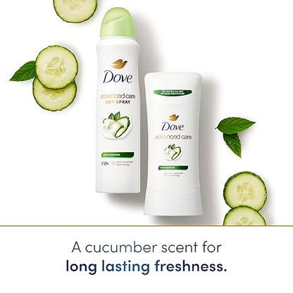 Dove Advanced Care Antiperspirant Deodorant Stick Cool Essentials 4 ct for helping your skin barrier repair after shaving 72 hour odor control and sweat protection with Pro Ceramide Technology 2.6 oz