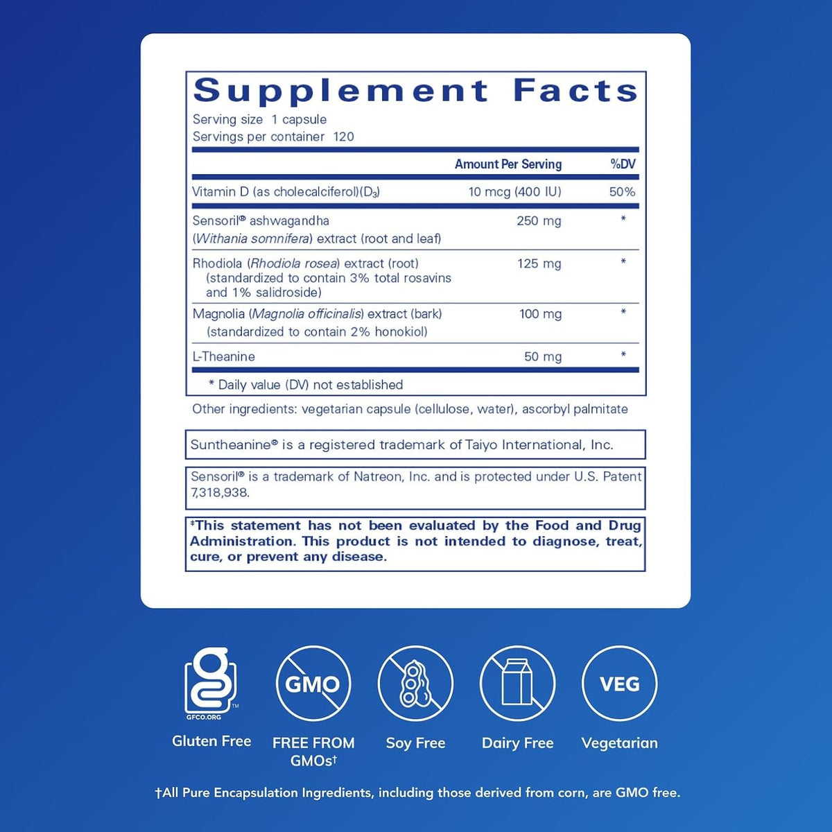 Pure Encapsulations Cortisol Calm, 120 Capsules