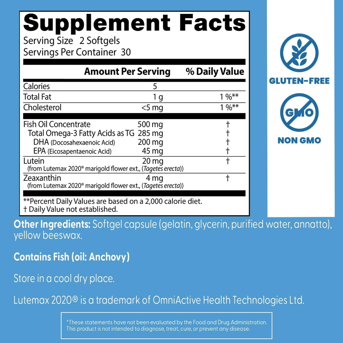 Doctor's Best Natural Vision Enhancers for Men & Women Non-GMO, 60 Softgels
