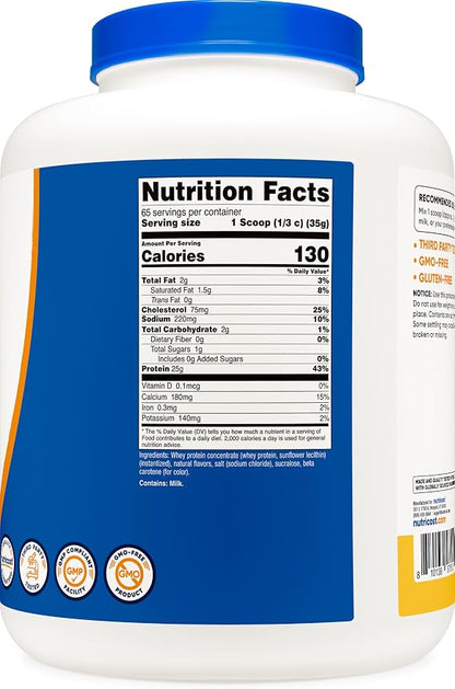 Nutricost Whey Protein Concentrate Powder (Pineapple) 5LBS, Gluten-Free (Pack of 2)