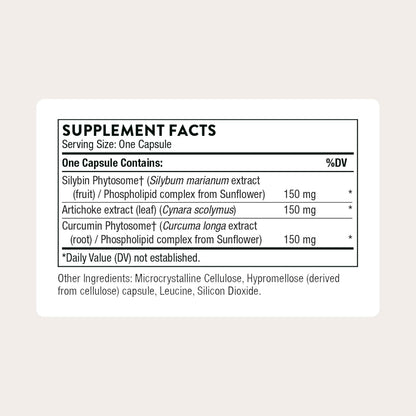 THORNE S.A.T., Milk Thistle, Curcumin Phytosome & Artichoke, 60 Capsules