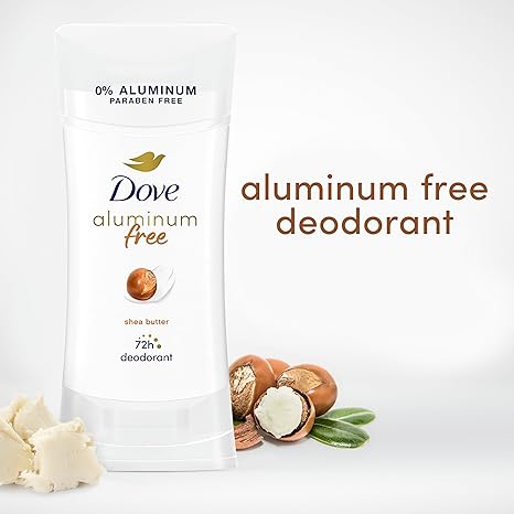 Dove 0% Aluminum Deodorant Stick Non irritating Deodorant for Underarm Care Shea Butter Kindest Aluminum Free Deodorant 2.6 oz