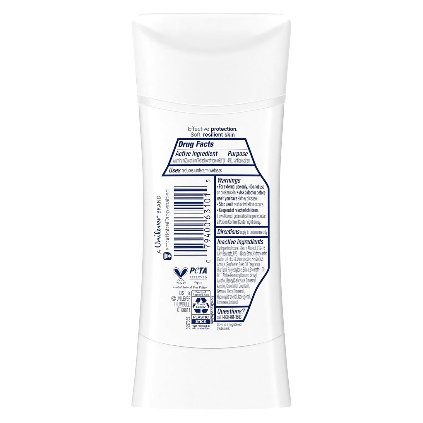 Dove Advanced Care Antiperspirant Deodorant Stick Sheer Fresh 4 Count Anti-stain antiperspirant deodorant for soft underarms 72-hour underarm odor protection and all-day sweat control 2.6 oz