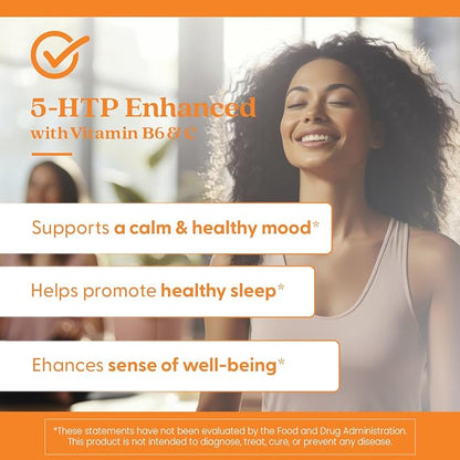 Doctors Best 5-HTP Enhanced with Vitamins B6 & C, Non-GMO, 120 Veg Caps
