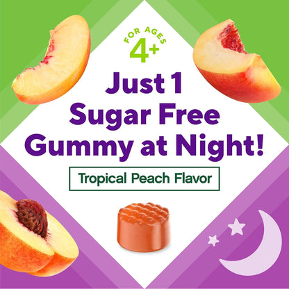 Vitafusion Kids Melatonin Gummy Supplements,Tropical Peach Flavored Sleep Support Supplements (1),50 Count (Pack of 2)