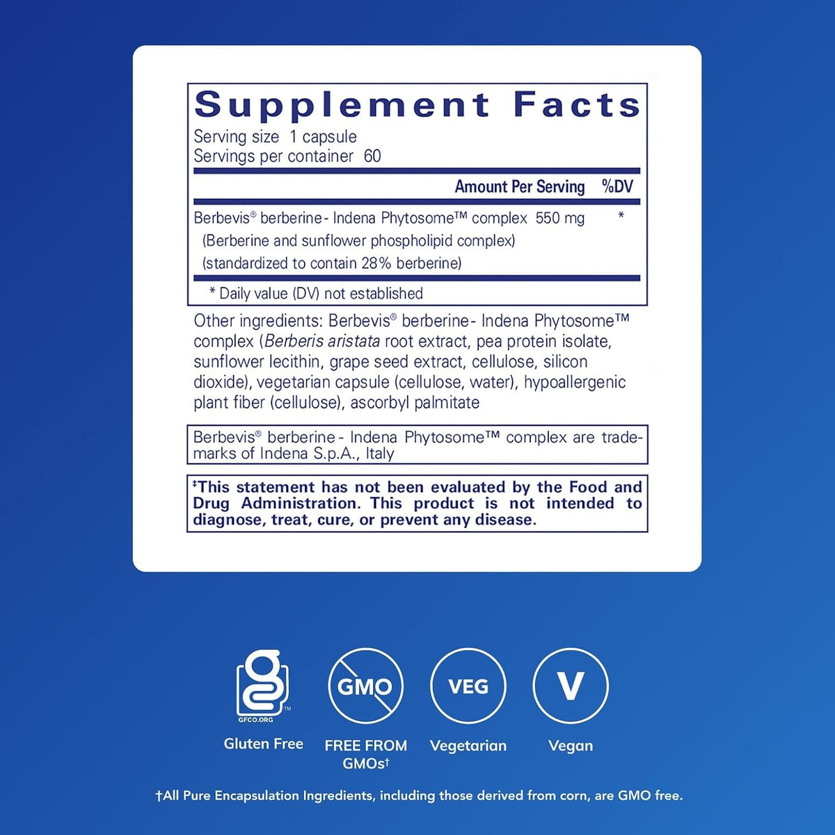 Pure Encapsulations Berberine UltraSorb, 60 Capsules