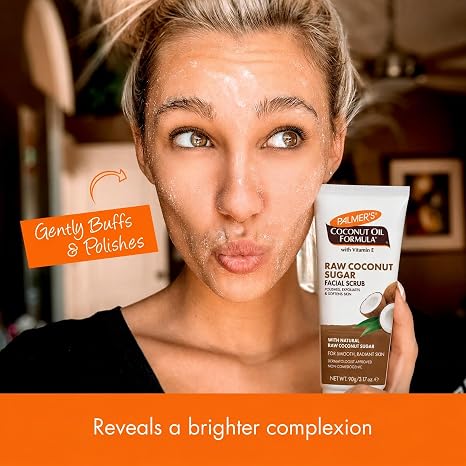 Palmer's Coconut Sugar Facial Scrub Exfoliator (3.17 Oz - Pack of 3)
