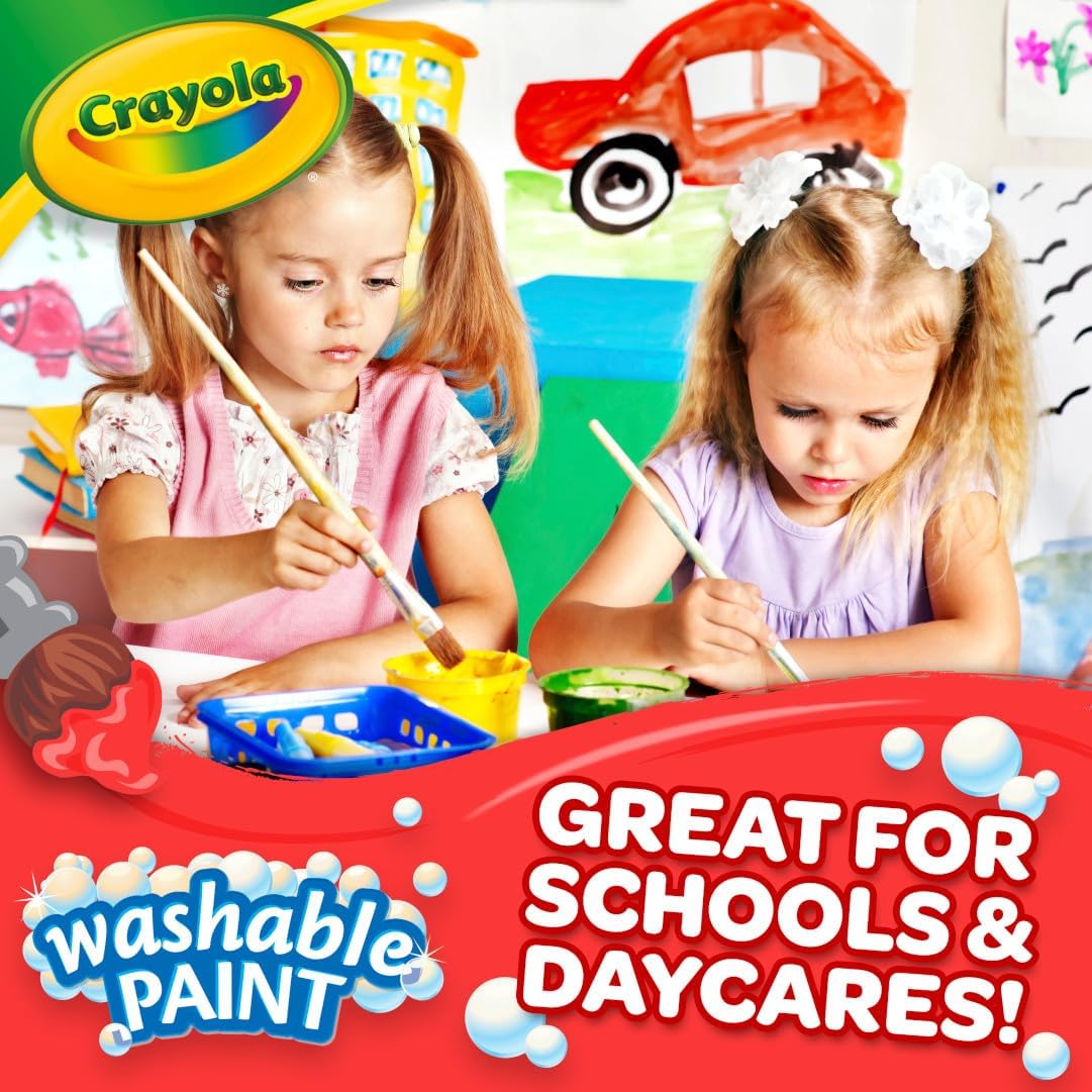 Crayola Washable Red Paint, 1 Gallon Size, Painting Supplies in Bulk