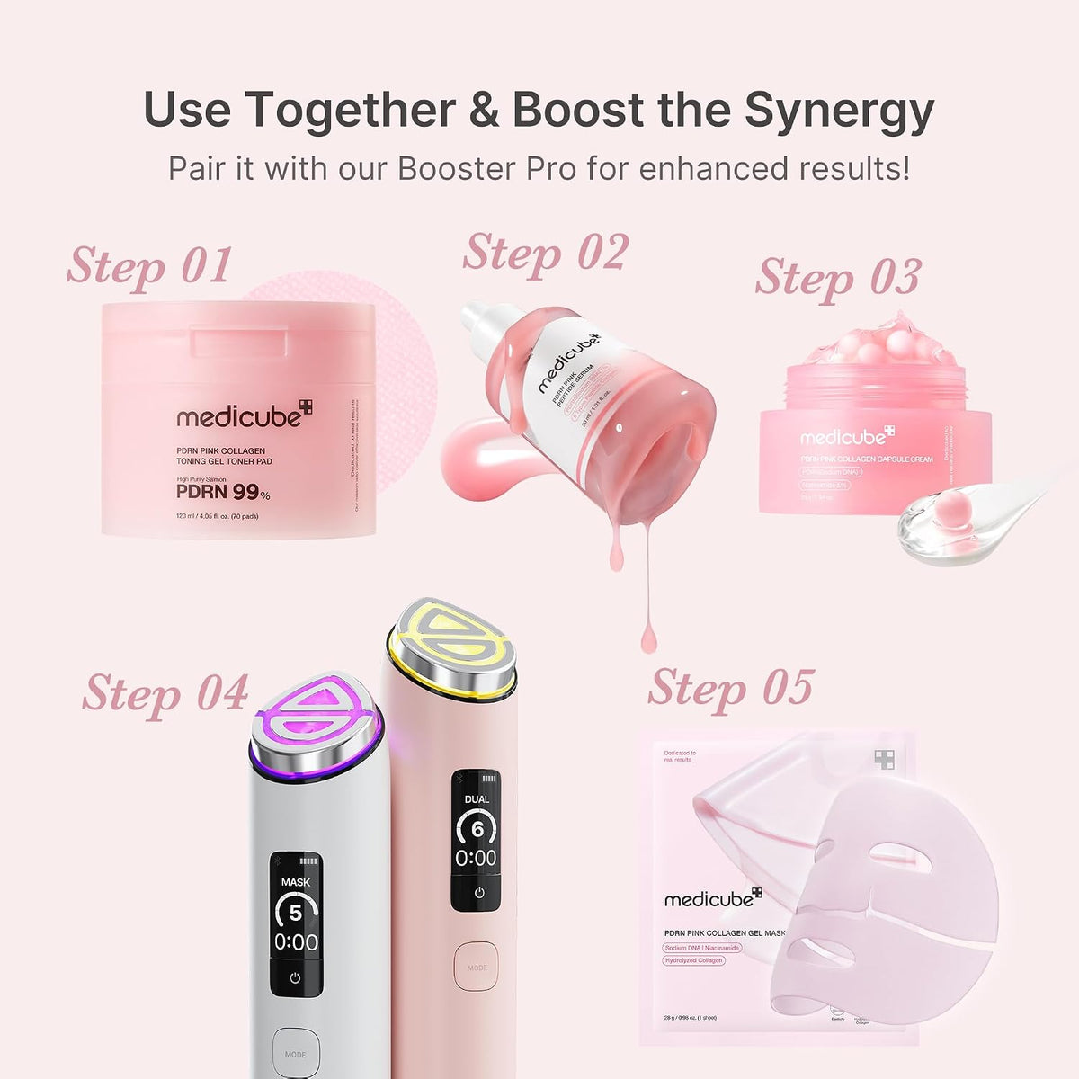 medicube PDRN Pink Peptide Serum with Rose PDRN