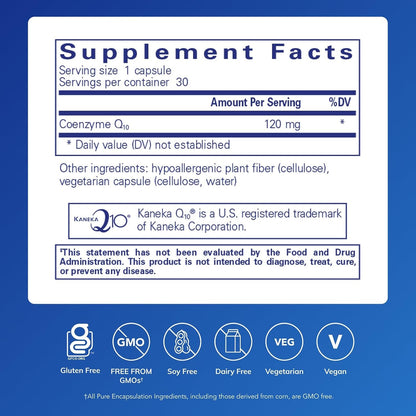 Pure Encapsulations CoQ10 120 mg, 30 Capsules