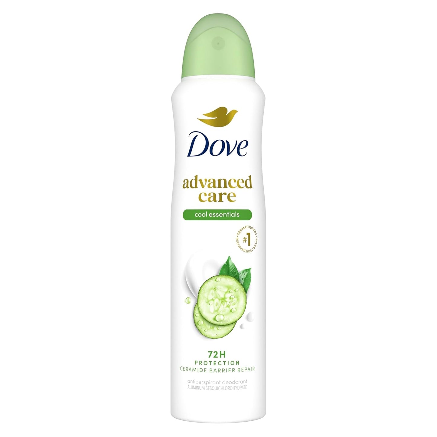 Dove Advanced Care Antiperspirant Deodorant Dry Spray Cool Essentials for helping your skin barrier repair after shaving With Pro Ceramide Technology 3.8 fl oz