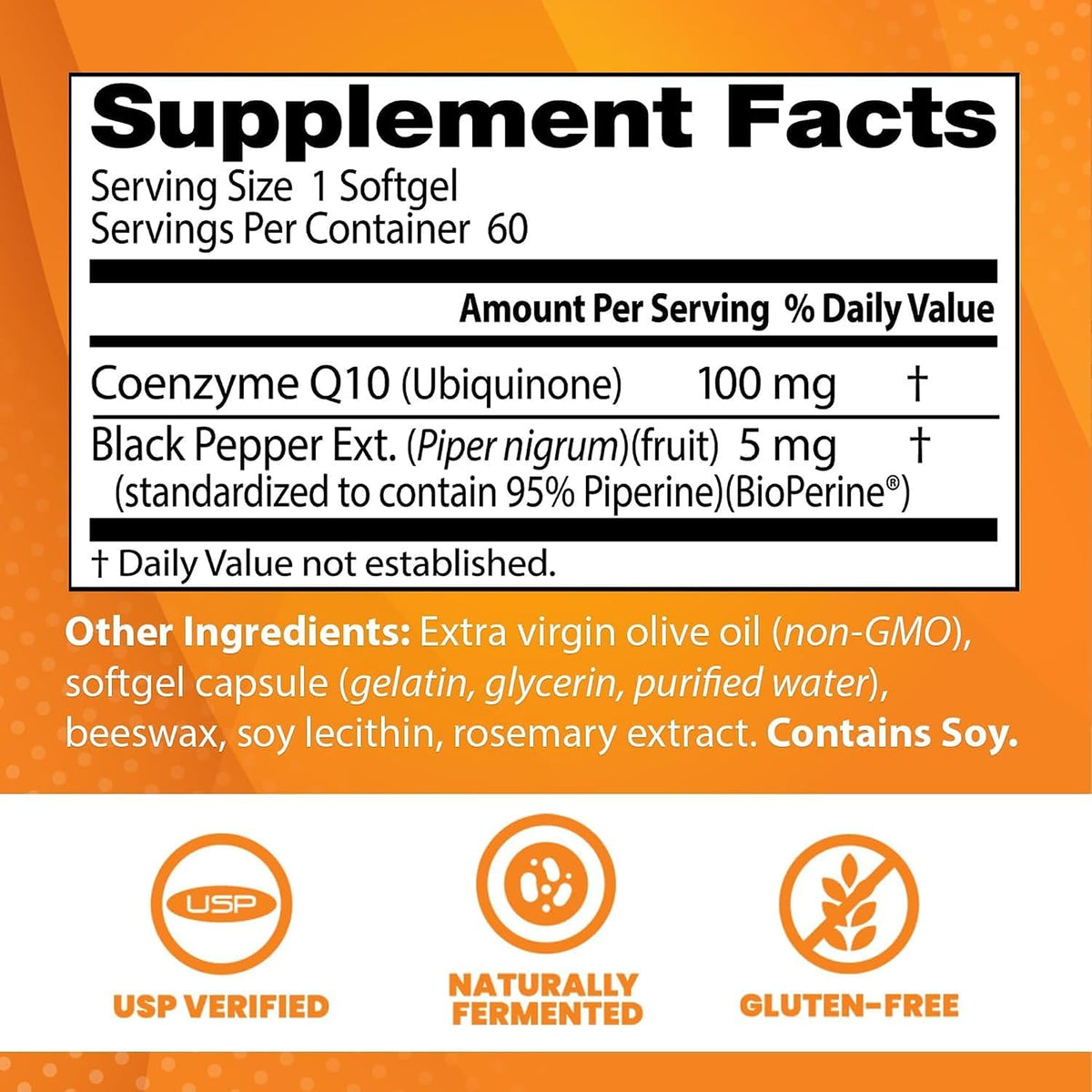 Doctor's Best High Absorption CoQ10 with BioPerine Supplement, 60 Softgels