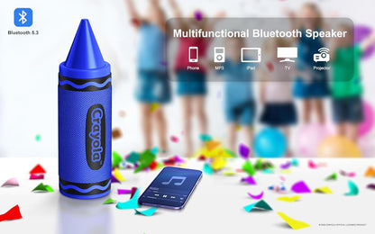 Crayola Kids Crayon Speakers Bluetooth, Portable Bluetooth Speakers | 20W Peak Power HD Sound, Mini Bluetooth Speaker Wireless with TWS Pairing BT 5.3, FM Radio Home/Party/Outdoor/Travel