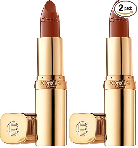 L'Oreal Paris Colour Riche Original Creamy, Hydrating Satin Lipstick with Argan Oil and Vitamin E, Cinnamon Toast, 1 Count (Pack of 2)