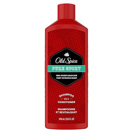 Old Spice Pure Sport 2in1 Shampoo and Conditioner for Men, 13.5 fl oz, 5.449 Fl oz
