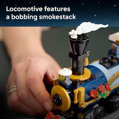 LEGO Icons Holiday Express Train Building Set for Adults, Ages 18+ - Seasonal Home Decor for Bedroom or Book Shelf - Christmas Train W/Track & 4 Minifigures - Gift Idea for Holidays - 10361