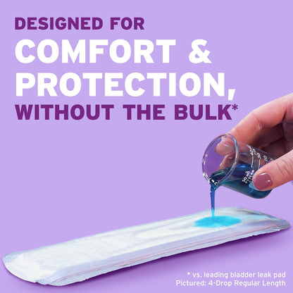 Poise Ultra Thin Incontinence & Postpartum Pads for Bladder Leaks, 4 Drop Moderate Absorbency, Long Length, 48 Count (Packaging May Vary) (Pack of 4) Visit the Poise Store