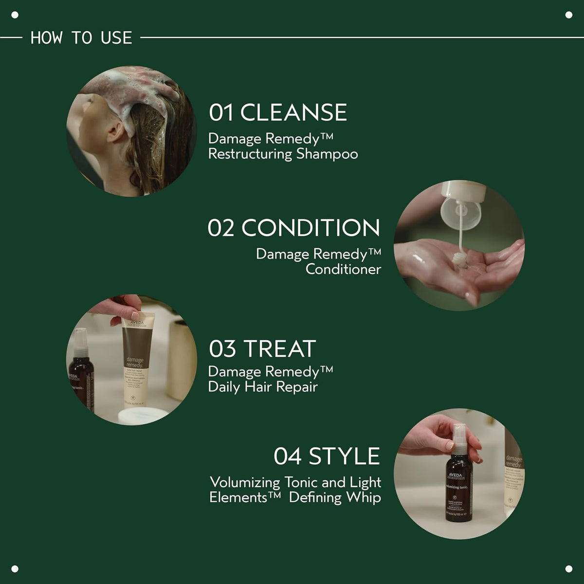 AVEDA Damage Remedy Restructuring Conditioner for Damaged Hair | Repairs and Strengthens Damaged Hair | Detangles and Softens | with Quinoa Protein | 96% Naturally Derived*, 6.7 Fl Oz