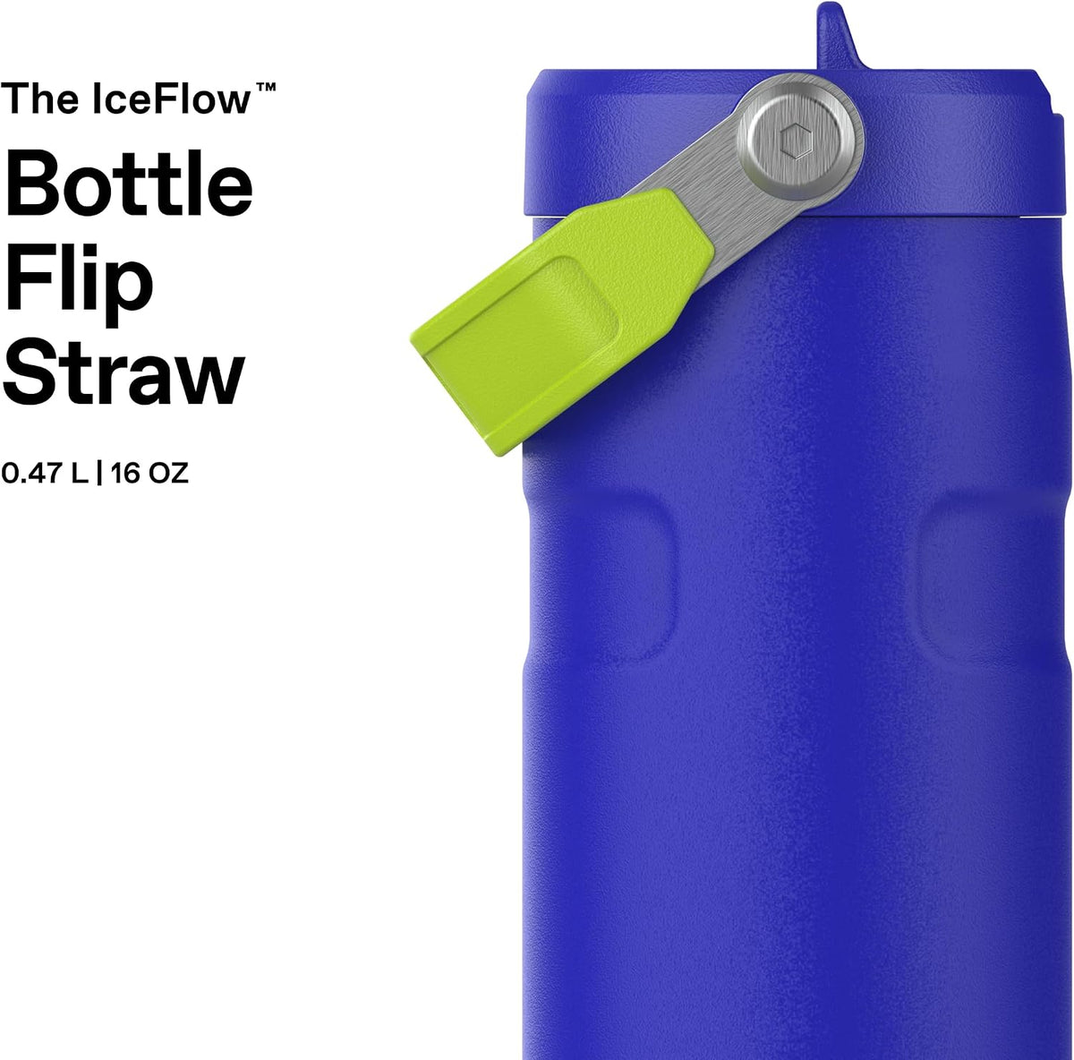 Stanley 1913 Flip Straw Drinking Bottle 0.47 L Cobalt Chartreuse