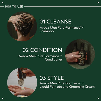 AVEDA Men Pure-Formance Liquid Pomade | Medium Hold | Lightweight Formula | Adds Shine and Seals In Moisture |94% Naturally Derived, 6.7 Fl Oz