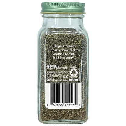 Simply Organic Black Pepper Medium Grind, 2.31 Oz