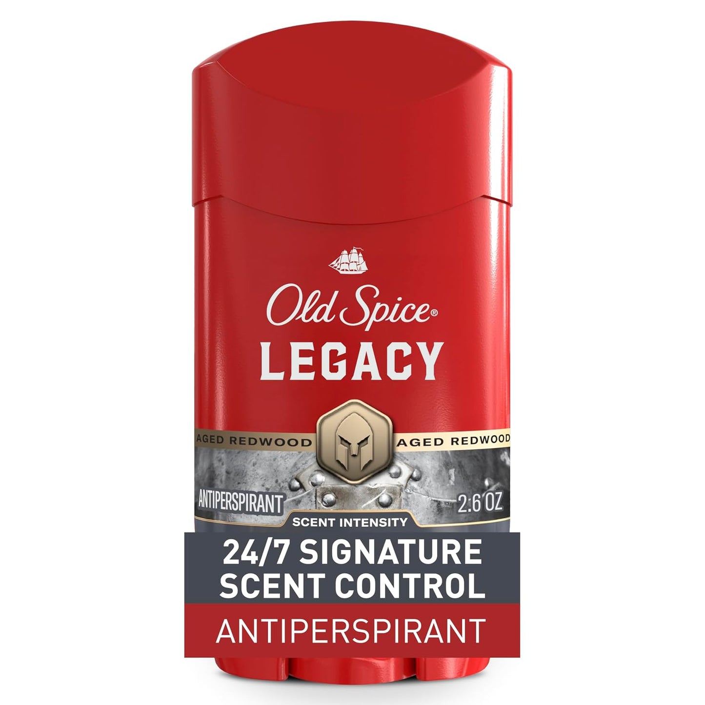 Old Spice Antiperspirant Deodorant for Men, 24/7 Sweat & Odor Protection, 24/7 Signature Scent & Lasting Freshness, Invisible Solid, Legacy with Coconut, Pine & Cedar Scent, 2.6 oz