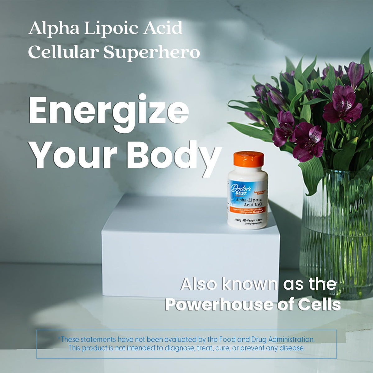 Doctor's Best Alpha Lipoic Acid Supplement 150mg, for Men & Women, 120 Caps