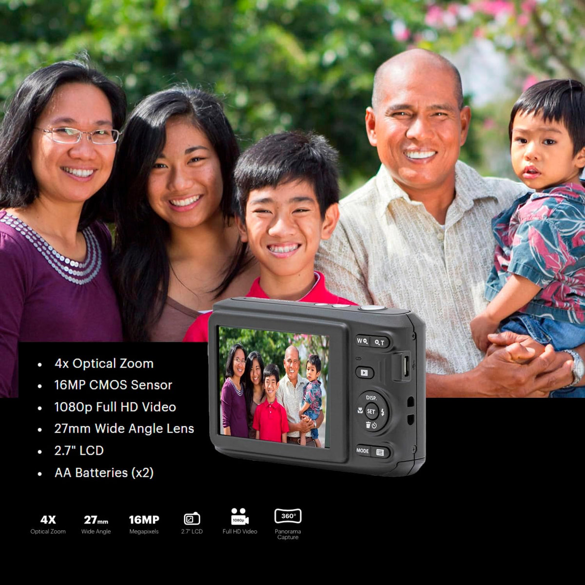 Kodak PIXPRO FZ45 Digital Camera (Black) Bundle